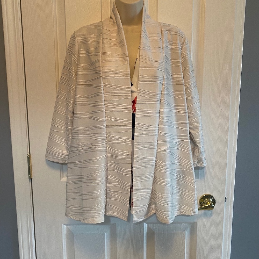 BUY 2 ITEMS & GET 1 FREE - Hamilton Jacket in Textured Off White fabric Sz L